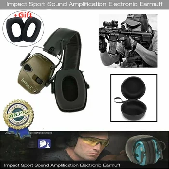 Howard Leight R-01526 Vplyv Športu Elektronické Earmuff Streľba Ochranné Slúchadlá Skladacia taška s a Ucho Pad