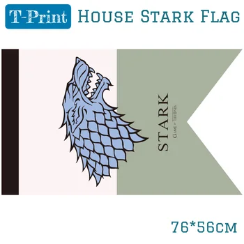 Hra O Tróny Dom Stark Banner Zima sa Blíži Zástavy Vlajky 76*56 cm
