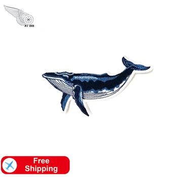 Hrbáč Veľryba Výšivky Škvrny Veľké Ocean Zvierat na Oblečenie Appliques Morských Vyšívané Šitie Bielizne Odznaky