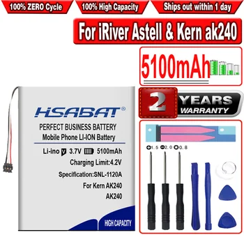HSABAT 5100mAh Batérie pre iRiver Astell & Kerna AK240 Hráč 3-vodič zapojte