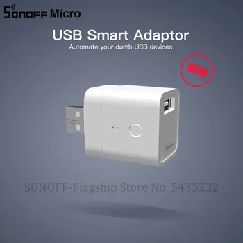 Itead SONOFF Micro USB 5V Bezdrôtový USB Adaptér Smart, Aby Zariadení USB, Smart cez eWeLink APLIKÁCIU Diaľkové Ovládanie Alexa Domovská stránka Google