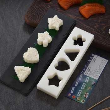 Japonské Jedlo Obchod S Diy Kolo Milostný Trojuholník Ryža Loptu Formy Jednoduché Sushi Plesne, Riasy, Kuchyňa Šablóny