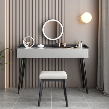 Japonský Multifunkčné Toaletný Stolík Zrkadlo Na Líčenie Make-Up Classic Toaletný Stolík Žena Spálňa Penteadeira Bytový Nábytok