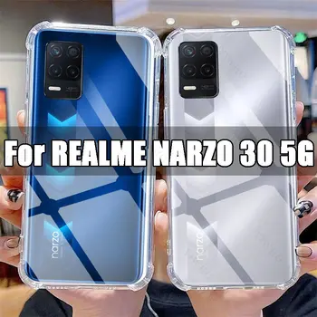 Jasné, Telefón Prípade Realme NARZO 30 5G TPU Transparentné Prípade Realme NARZO30 6.5