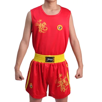 JDUanL Dieťa Dospelých Mužov MMA Muay Thai Boxing Šortky+Tričko Uniformy Sanda batožinového priestoru Kickbox Školenia Wushu Oblečenie Oblečenie DEO