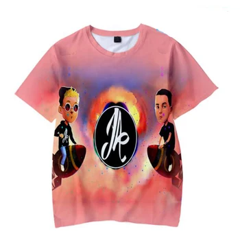 Josh A & Jake Hill 3D Print T Shirt Ženy Muži Letné Módne O-krku Krátke Vtipné Tričko Grafické Tees Oblečenie Streetshirt