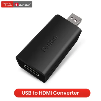 Junsun USB kompatibilný s HDMI Adaptér Display Port kompatibilný s HDMI Samec port Usb Adaptér HDMI Video a Audio Pre PC, TV, Rádio