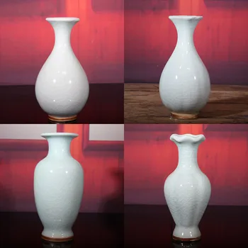 Jún porcelánová váza Jún Pece, Keramické Yu Chu Chu ice crack váza, obývacia izba ploche ozdoby domov