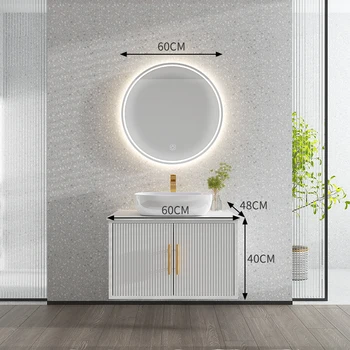 Kamenné Dosky Celý Washbin Kúpeľňa Umývadlo Umývadlo Umývadlo Smart Mirror Skrinková Zostava