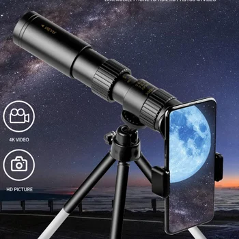 Kovové Výkonné Ďalekohľady Dlhý Rad 10-300X Zoom HD Portable Profesionálny Ďalekohľad Monokulárne Nízke Nočné Videnie pre Lov