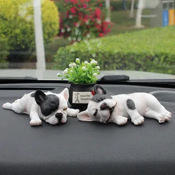 Kreatívne francúzsky Buldog Pes auto príslušenstvo auto roztomilý pes dekorácie auta stredovej konzoly