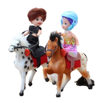 Kôň Animal Model Hračka Pre 1/12 Dieťa Bábiky Mini Jazda na Koni Dekorácie DIY Doll House Príslušenstvo Miniatúrny Model Hračky