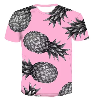 Letné Osobnosti Ovocie Riotous Mužov Hd T-Shirt Módne Hip Hop Krátke Rukáv Top Abstraktné Harajuku Tvorivé Kvalitné Oblečenie