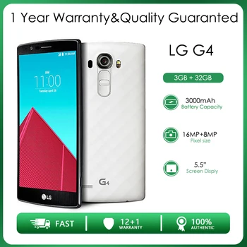 LG G4 H815 H818 Dual Sim Odomknutý H818 dual sim 32 GB 3 GB RAM 4G LTE Quad-core Zadná 13MP Fotoaparát 5.5
