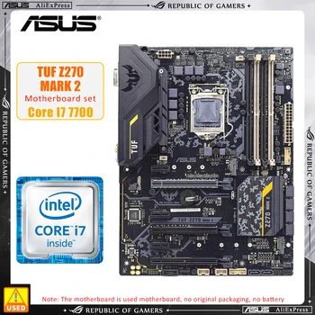 LGA1151 set základnej Dosky ASUS TUF Z270 ZNÁMKA 2 +I7 7700 cpu Intel Z270 Doska 4×DDR4 64GB PCI-E 3.0 USB3.1 2×M. 2 ATX
