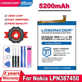 LOSONCOER Top Značky 100% Nové 5200mAh LPN387450 Batérie Pre Nokia N910 1ICP5/66/78 Batériu Mobilného Telefónu