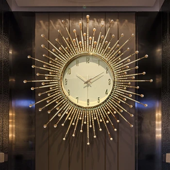 Luxusné high-grade hodiny obývacia izba jedáleň dekorácie na stenu Sun flower nástenné hodiny francúzsky 2023 nové hodiny Americké
