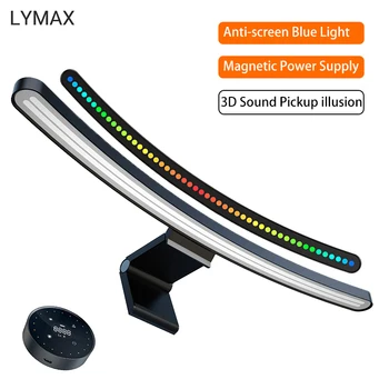 LYMAX Zakrivené plochy Monitora Lampa RGB Podsvietenie Oko-Starostlivosť Anti-modré Svetlo Stmievanie Obrazovke Počítača Závesné Svetlo pre Hru Office