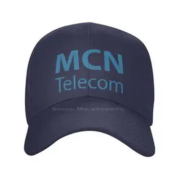 MCN Telecom Logo Módne kvality Denim spp Pletené klobúk Baseball cap