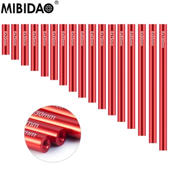 MIBIDAO 1Pcs Červená 6mm Priemer Odkaz Prút Na Konci 1/10 Axial SCX10 AX10 CC01 F350 RC01 D90 RC Crawler Auto Upgrade Diely