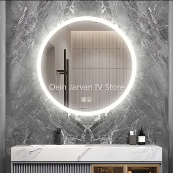 Moderné Kolo Led Dekoračné Zrkadlá Minimalistický Dizajn, Luxusná Kúpeľňa Dekoračné Zrkadlá Tvorivé Wandspiegel Domova WZ50DM