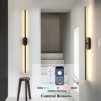 Moderné LED Dlho Nástenné Svietidlo Remote APP Stmievanie 85V-265V Stenu Sconce Svietidlo Krytý Obývacia Izba, Pre Domáce Dekorácie