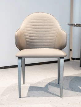 Moderný, minimalistický, high-end jedálenské stoličky, svetlo luxusné domácnosti kožené jedálenské stoličky