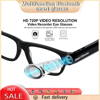Multifunkčné Bluetooth smart okuliare Podporu na počúvanie hudby a hovorov 720p video okuliare Vstavané 32G skladovanie LED svetlo
