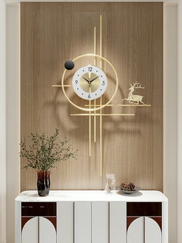 Móda Veľké Jednoduché Nástenné Hodiny Obývacia Izba Nordic Tichý Umenie Luxusné Kreatívne Nástenné Hodiny Moderný Dizajn horloge Domáce Dekorácie