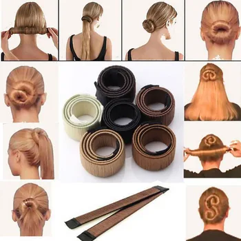 Módne Dievča francúzsky vlasy klip DIY hair care & styling nástroje Šišku Bývalý Pena French Twist Magic Buchta Maker
