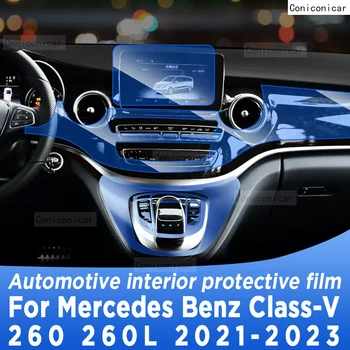 Na MB V-Trieda 260 260L 2021-2023 Prevodovka Panel Navigácia Automobilový priemysel Interiér Obrazovke Ochranný Film TPU Anti-Scratch