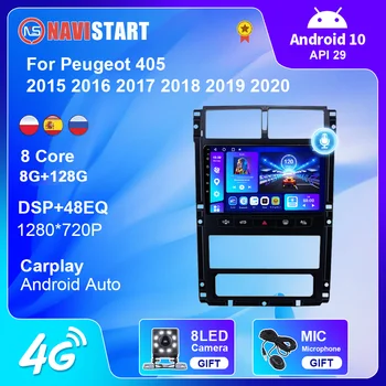 NAVISTART Android Auto Auto Multimediálne Video Prehrávač Pre Peugeot 405 2015 2016 2017 2018 2019 2020 Navigácie GPS Carplay 4G WIFI