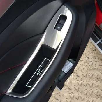 Nerezová oceľ Pre MG ZS 2018 príslušenstvo LHD Auto Dvere, Okno, sklo, Výťah Spínača Panel Kryt Výbava Auta Styling 4pcs