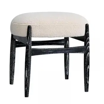 Nordic Belgického nechtov stoličky jedálenské stoličky z masívu stolice biely toaletný stolček mäkká taška make-up stoličky, spálne, make-up stolice