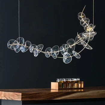 Nordic minimalistický dizajn atmosféru lampa postmoderných svetlo luxusné tvorivé reštaurácia, bar art hotel sklenený luster