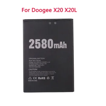 Nové DOOGEE X20 2580mAh 3.8 V Batériou Pre Doogee X20 X20L BAT17582580 Mobilný Telefón, Li-ion Polymer Náhradné Batérie Bateria