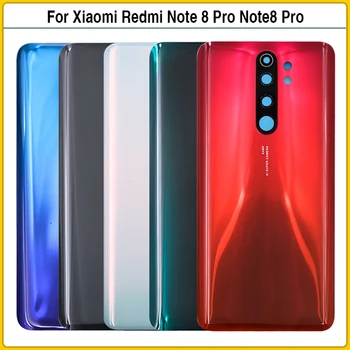 Nové Pre Xiao Redmi Poznámka 8 Pro Batéria Zadný Kryt 3D Sklenený Panel Pre Redmi Note8 zadné Zadné Dvere Bývanie Prípade Lepidlo Nahradiť