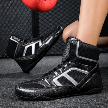 Nový Luxusný Boxing Topánky pre Mužov a Ženy Zlato Zápas Boxing Topánky 36-47 Pohodlné Zápas Proti Sklzu Športová Obuv
