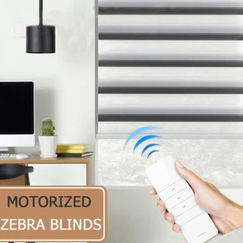 Nový príchod motorizované zebra, žalúzie, rolety priehľadnej látky rúrkové batérie motorových KM25LE smart home inteligentné ovládanie