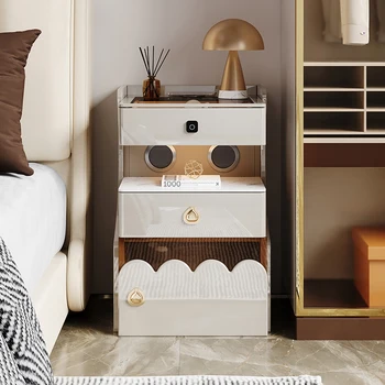 Nočný stolík, spálňa, moderné, jednoduché, inteligentné, luxusné a high-end tvorivé bezdrôtový skrinka na odkladanie vecí