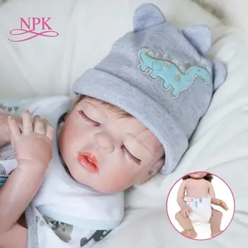 NPK 48 CM Reborn Bábiky baby celého tela silikónové premie bebe bábika Realistické novorodenca mäkké Boneca spanie chlapec bábika