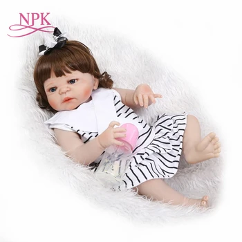 NPK 56 CM reborn bábiky s soft real jemný dotyk plný vinyl silikónové mäkké hračky alebo darček pre deti k Narodeninám