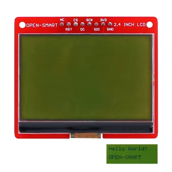 OPEN-SMART 3.3 V, 2,4-Palcový LCD Displej Breakout Doske Modulu 128x64 Sériové SPI Monochromatické bez Podsvietenia Kompatibilný pre Arduino