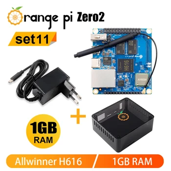 Orange Pi Nula 2 + Napájací zdroj + Prípade Allwinner H616 1GB RAM Jednom palubný Počítač BT5.0 WIFI Spustiť Android 10 Ubuntu, Debian OS