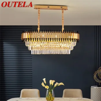 OUTELA Postmoderných Luster Obdĺžnik Zariadenia Crystal Prívesok Lampa Luxusné Svetlo LED Dekoratívne pre Domáce