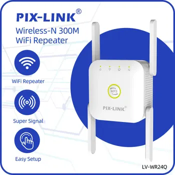 PIXLINK WiFi Opakovač Bezdrôtový Wifi Extender 300Mbps Wi-Fi Zosilňovač 802.11 N Dlhý Rad Wi-fi Signál Booster 2.4 G Wifi Repiter