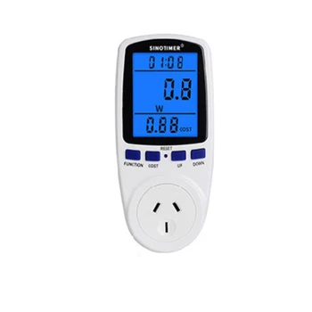 Power Meter Plug LCD Displej 7 Režim Zobrazenia Wattmeter Spotreba Energie Monitor