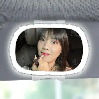 Praktické LED Auto Clonu make-up Zrkadlo Nabíjateľná Auto vnútorné Zrkadlo Auto Slnečná Clona Cestovné Zrkadlo na líčenie Vozidla Dodávky