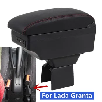 Pre Lada Granta Opierkou Box Pre Lada Granta auto opierkou box centrálna Úložný box Interiérové Dovybavenie s USB Auto Príslušenstvo