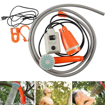 Prenosné Camping Sprchovacím kútom, Vonkajšia Sprcha Hlavy, Sprcha Čerpadla, Nabíjateľné cez USB Riadok, pre Turistiku